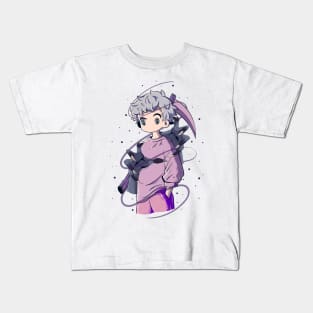 Japanese Scythe Creepy Boy 2 - Vector art illustration Kids T-Shirt